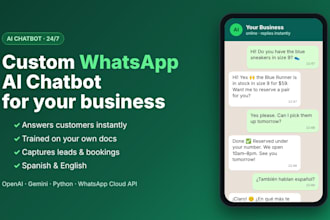 build a custom ai chatbot for whatsapp to automate your customer service