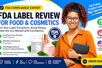 do fda label review, registration and compliance for food and cosmetics