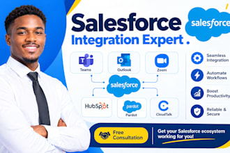 integrate salesforce with teams, outlook, zoom, hubspot, pardot and cloudtalk