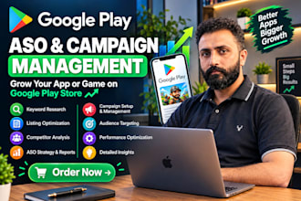optimize your google play app or game with aso and manage campaigns