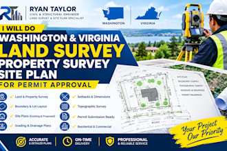 do washington virginia land survey property survey site plan for permit approval