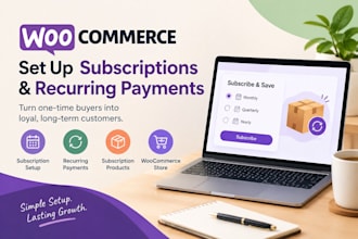setup woocommerce subscriptions and recurring payments
