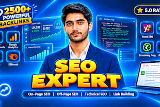 be your all in one SEO expert for on page, off page and link building