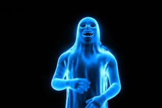 create 3d halloween hologram ghost, zombie animations and spooky vj loops