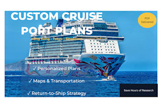 create a custom cruise port itinerary and shore excursion plan
