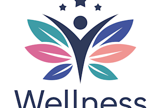 create a mental wellness app logo with a soft caring mark