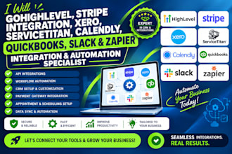 gohighlevel stripe integration xero servicetitan calendly quickbook slack zapier