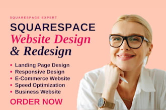 do squarespace website design, create squarespace redesign, squarespace design