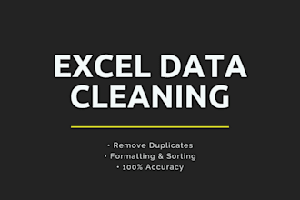 do expert excel data cleaning