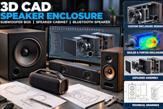 design speaker enclosure subwoofer box speaker cabinet bluetooth speaker 3d cad