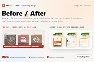 design app store and google play screenshots