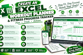create an excel workout planner and fitness progress tracker