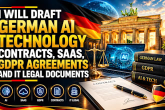 draft german ai technology contracts saas gdpr agreements and IT legal document