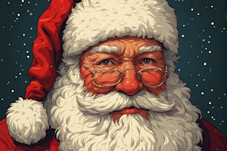 create christmas portrait illustration