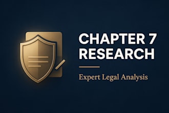 provide premium chapter 7 bankruptcy legal research by a US lawyer