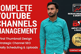 be your youtube growth manager, seo expert, and thumbnail designer
