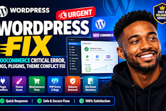 urgent wordpress fix theme plugins conflict fix woocommerce error bugs vormac