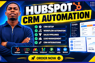 setup hubspot crm automation zoho monday gohighlevel pipedrive lofty bitrix24
