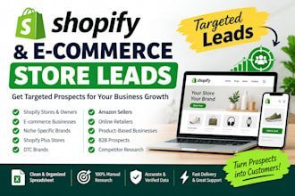 find small to medium sized shopify and ecommerce store leads