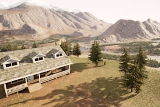 create 3d topographic map, terrain map, landscape and realistic terrain model