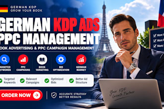 manage german amazon KDP ads, german PPC campaigns and book promotion