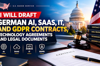 german ai, saas, IT and gdpr contracts, technology agreements and legal document