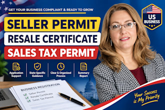 get US seller permit, resale certificate and sales tax permit for your llc