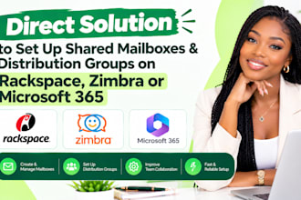 set up shared mailboxes distribution groups on rackspace zimbra or microsoft 365