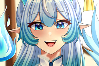 draw custom anime pfp for your oc, vtuber or fanart