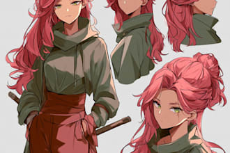 draw anime drawing, portrait, fanart