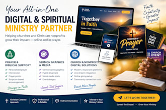 be your church assistant for website design, sermon graphics and prayer ministry