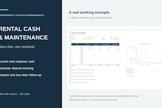 build a custom rental income expense and maintenance excel tracker