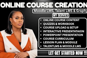 create course content on talentlms, moodle, graphy learnworld, wordpress lms