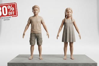 create 3d character toy, collectible toy, 3d printable toy, character modeling