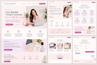 design a professional canva virtual assistant portfolio website, canva website