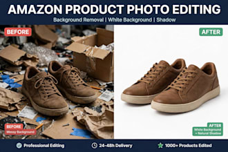 do background removal and amazon white and product editing