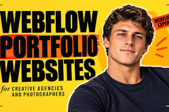 build a webflow portfolio website for creative agencies and photographers