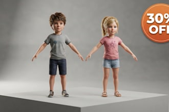 design 3d character toy, 3d sculpting, 3d printable toy, action figure, stl file