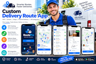 build custom delivery route app routes drivers stops gps proof delivery API sync