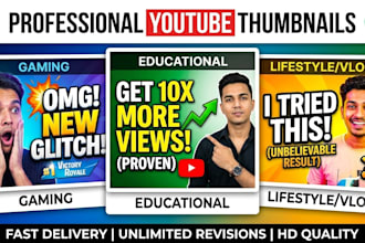 design catchy and clickbait youtube thumbnails