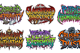 design brutal death, slamming death metal, goregrind logo