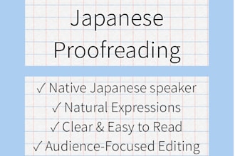proofread and edit japanese texts