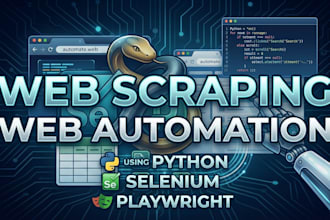 do web scraping, python scraper, data extraction and web automation