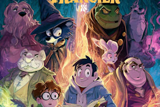 drawing children book illustrations and cover layout