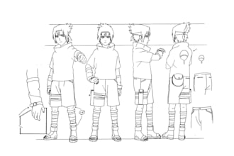 create a detailed anime style oc reference sheet