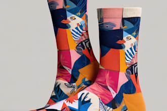 make a custom and pattern socks design
