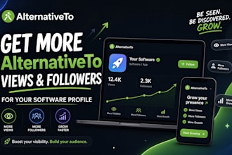 get more alternativeto views and followers for your software profile