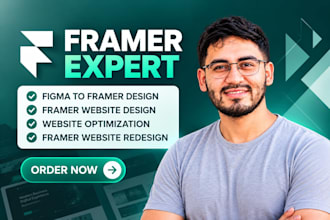 design or fix framer business website, figma to framer, framer web designer