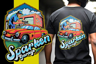 design a vintage car logo, classic, retro or any vehicle