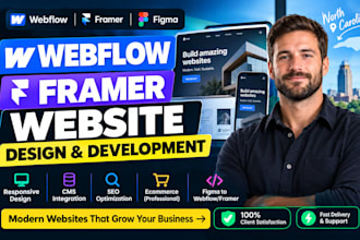 do webflow website design, framer website, figma to webflow, webflow developer
